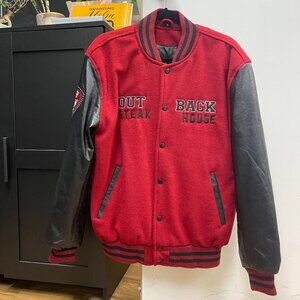 vintage embroidered outback steak house varsity jacket xl